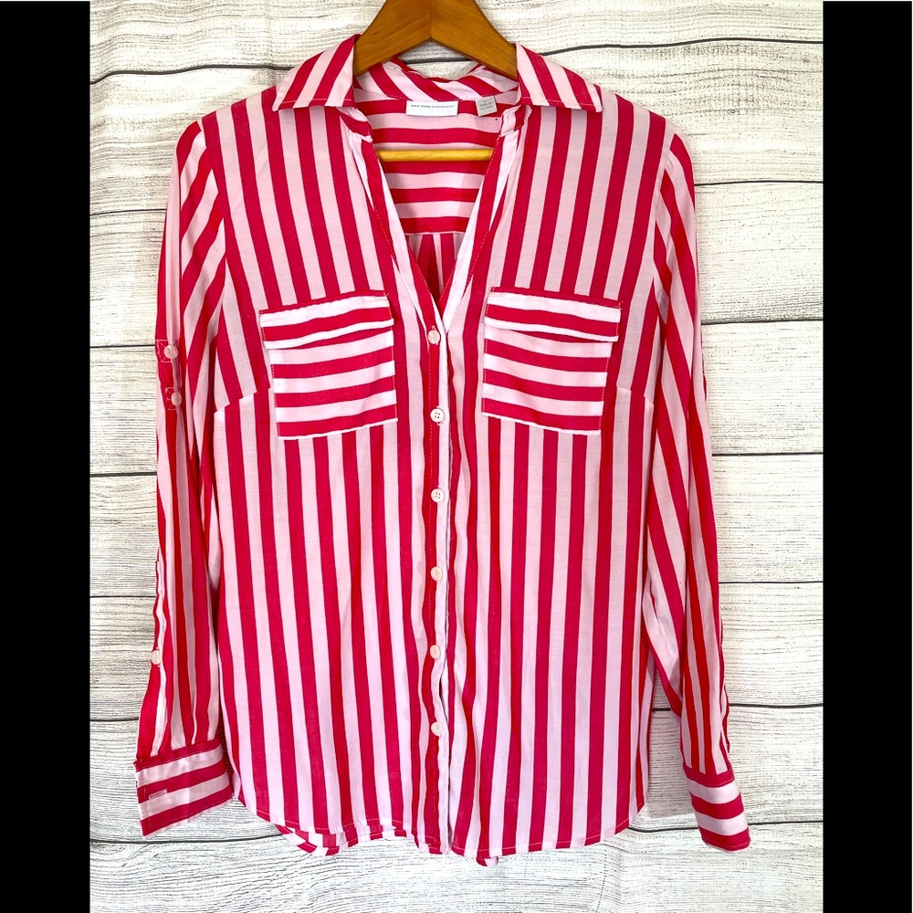 Stripe button down shirt